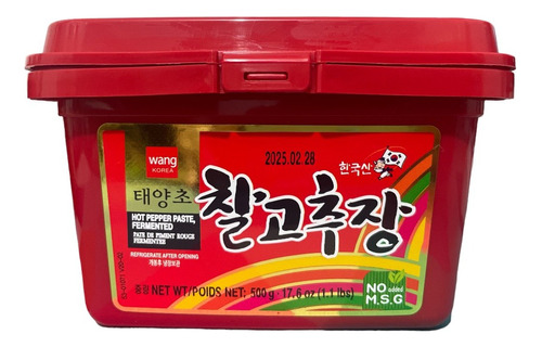 Gochujang Coreano Wang 500g Pasta De Chile Seco Rojo Coreana