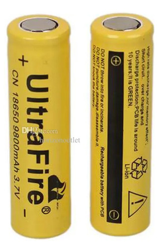 Batería De Litio Recargable 18650 Ultrafire 3.7v 9800mah 