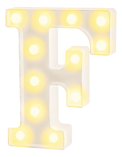 Anuncio luminoso Bluelander Luces de números del alfabeto color f - luz de color amarillo x 22.5cm de alto - 110V/220V