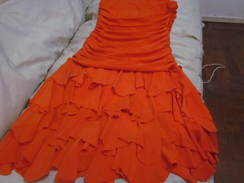 Vestido Strapless Nomade, Naranja Fuerte!