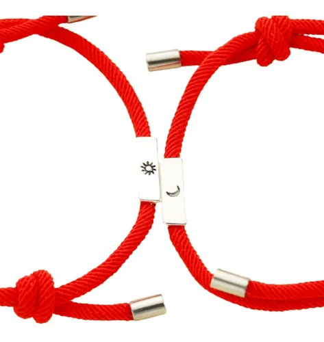 comprar Pulsera Novios Amistad Pareja Sol Luna Imán Magnético 2 En 1