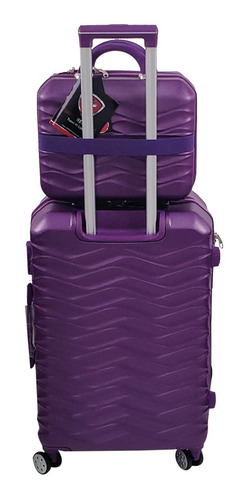 Imagen 4 de 10 de Set 5 Maletas De Viaje Travel Republic Trab5ep-04 Morado