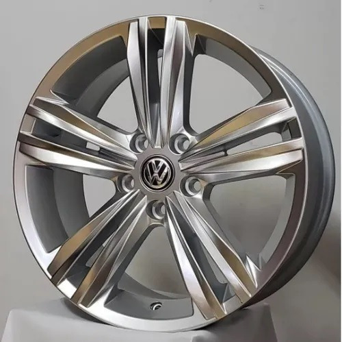 Rodas Tiguan Rline Aro 17 5x100 Polo Virtus T-cros (2 Rodas) Cor Prata