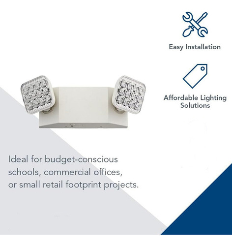 Luz De Emergencia Led Ajustable 2 Cabezales Cableado Directo