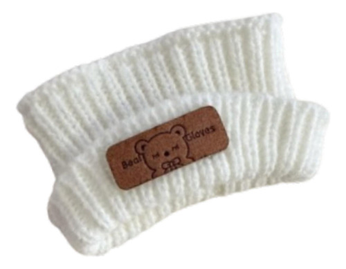 Gorro De Punto Con Figura De Peluche, Gorro Sombrero Blanco