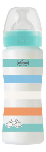Mamadera Chicco Wellbeing Anticolicos 330ml 4m+ Color Verde Wellbeing Colors