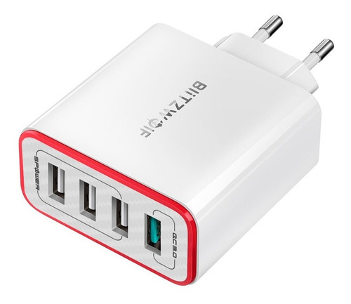 Cargador Rápido 4 Puertos Usb 30w Quick Charge 3.0 Blitzwolf