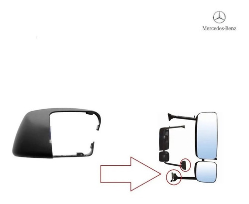 Par Capa Base Inferior Braço Retrovisor Axor /atego Le + Ld