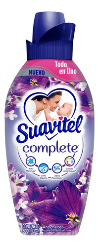 Suavizante Suavitel Complete Anochecer en botella 800 ml