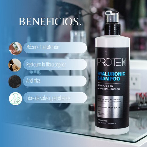 Protek Shampo Con Ácido Hialurónico 360ml
