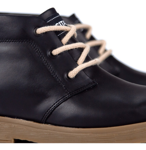 Imagen 2 de 7 de Botas Botitas Mujer Cuero Cordones Clasica Mara Citadina