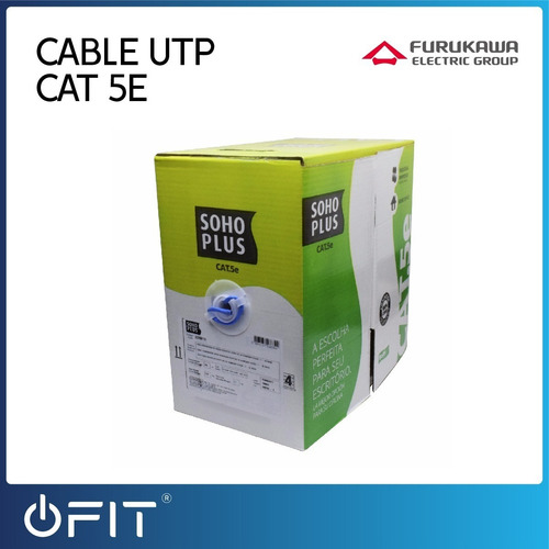 Imagen 2 de 6 de Cable Utp Furukawa Soho Bobina Cat 5e Interior 100% Cobre