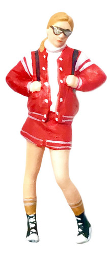 Figura En Miniatura A Escala 1/64, Figurita De Resina Rojo