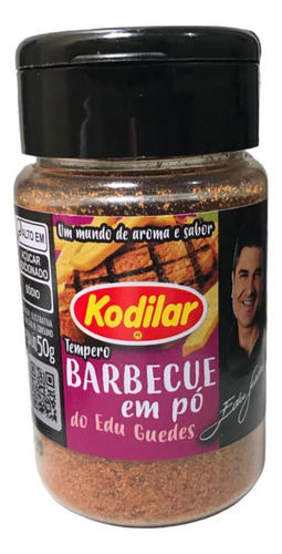 Tempero Barbecue Em Pó 50g, Edu Guedes - Kodilar