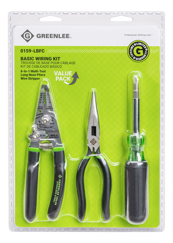 Greenlee, 0159-lbfc, Kit De Herramientas Para Electricista D