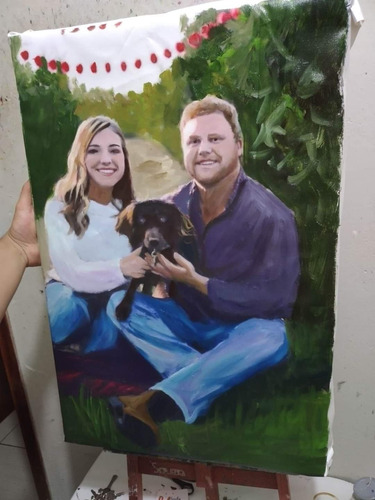 Imagem 4 de 5 de Eu Pinto Sua Foto Óleo Sobre Tela Frete Grátis