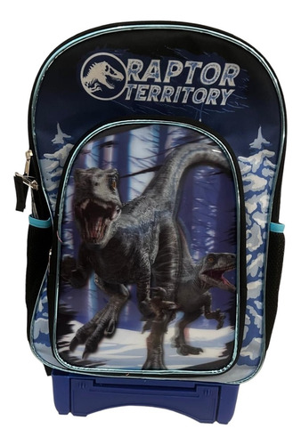 Mochila Jurassic Park Llantitas Con Portalaptop Primaria