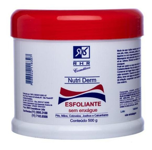 Esfoliante Nutri Derm 500g (sem Enxágue) - Rhr