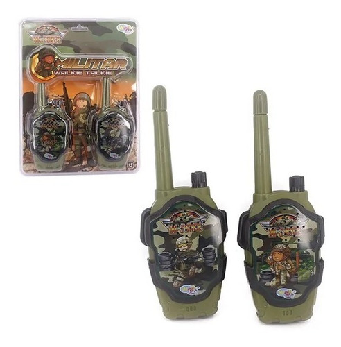 Rádio Comunicador Walk Talk Camuflado Militar Brinquedo