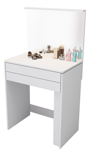 Maquillador Con Espejo, Asiento Tapizado, Luz Led -5010 Bla6