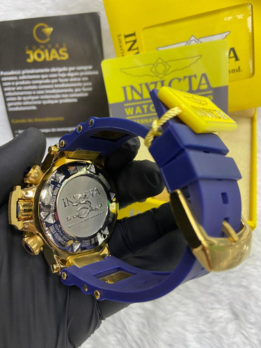 Relógio Subaqua Skeleton Noma 3 18527 Banhado Ouro Completo