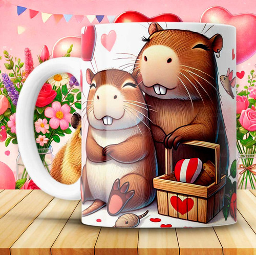 12 Plantillas Para Tazas Capibaras Amistosos Png Mockup