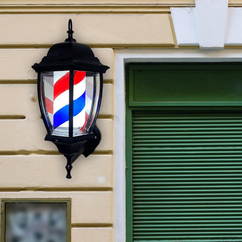 Poste De Barbero, Iluminación Giratoria, Impermeable,