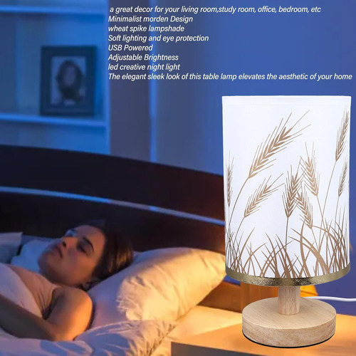 Led De Brillo Ajustable, Mesita De Noche, Lámparas De Mesita