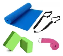 Comprar Combo Pilates Mat De Yoga De 4 Mm Con Portamat Con Dos Ladrillos Brick Antideslizante De Pvc Y Cinturon De Elongacion De 4 Metros Ideal Fitness Actividades De Yoga