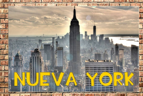 Vinilo Decorativo 20x30cm Ciudades Mundo New York Us M9