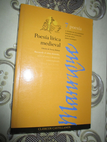 Poesia Lirica Medieval Edicion De Vicente Beltran