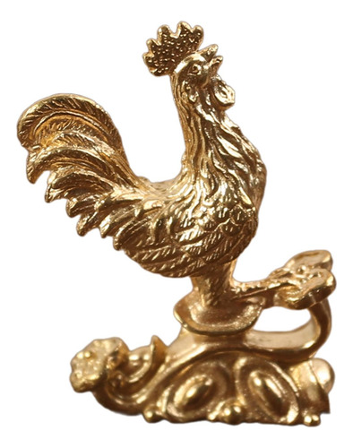 3 Estatuilla De Pollo, Escultura De Gallo, Adorno De Oro