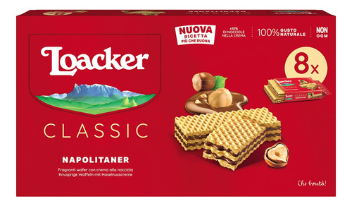 Galletas Loacker Napolitaner 45g Paquete De 8 Pz