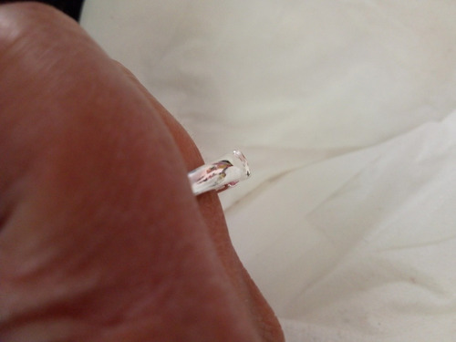 Anillo Piedra Rosa Tono Plateado Número 8 Dama Buen Fin