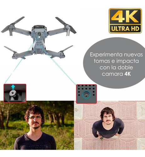 Imagen 5 de 7 de Drone Vak K1 Doble Camara 4k Wifi Video Control 360 6 Ejes