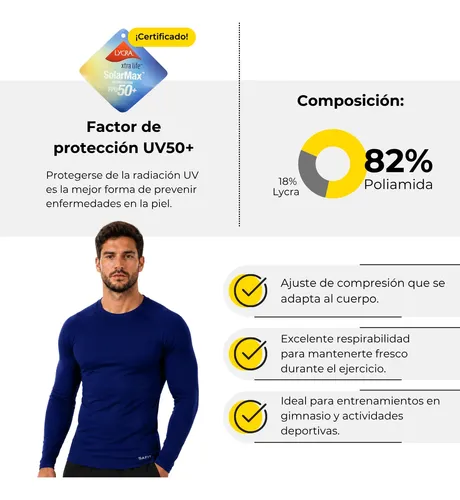 Remera Compresi&oacute;n Hombre Gym Entrenamiento Musculaci&oacute;n Safit
