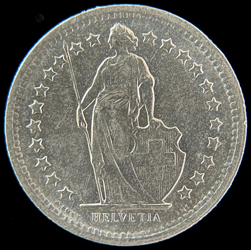 Suiza, 1/2 Franc, 1970. Xf