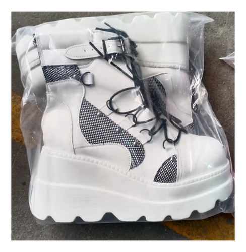 Estilo Gótico, Botas De Dama De Alto Tacón Gruesas