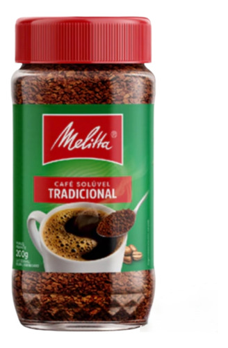 Café Melita Tradicional Soluble, Brasilero En Frasco De 200g