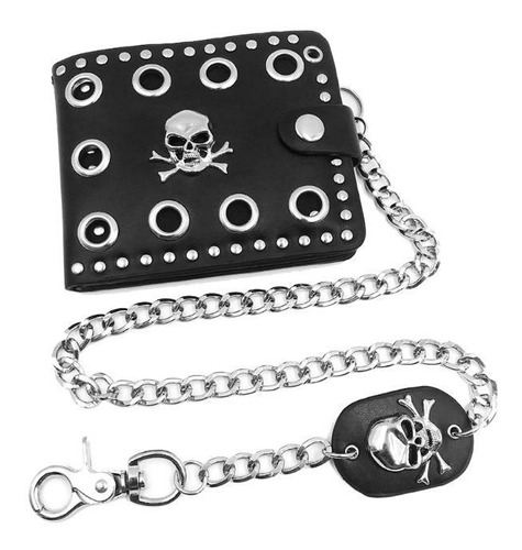 Carteras De Embrague De Cuero Cool Punk Gótico Western Skull