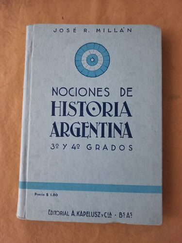 Nociones De Historia Argentina 3 Y 4to Grado - Kapelusz (Usado)