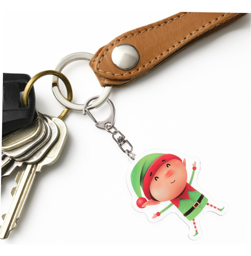 Llavero De Árbol De Navidad Llavero De Elfo De Navidad Bolsa