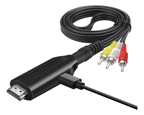 Wiistar Convertidor Hdmi A Rca, Hdmi A Av 3rca Cvbs Adaptado