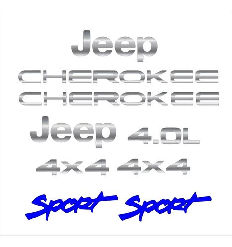 Kit Adesivo Cromado Resinado Jeep Cherokee Sport Ch44rs5 Fgc