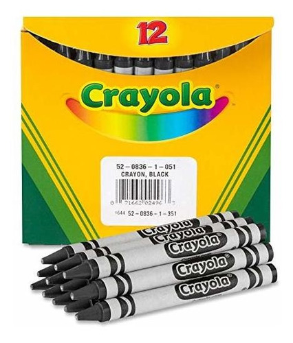 Crayones Negros Clásicos 12uds