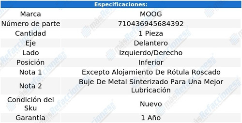 2 Rotulas Del Inf Moog Dodge B200 Van 71 Al 74