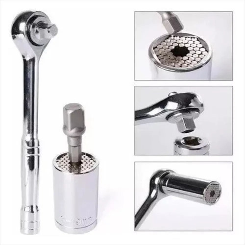 Llave Herramienta Universal Multiuso + Adaptador Ratchet