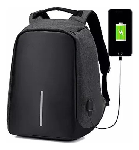 Bolso Mochila Morral Antirrobo Con Puerto De Carga Usb 