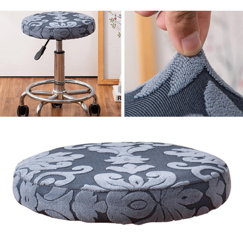 Funda De Silla Redonda Funda Protectora De Asiento De Gris