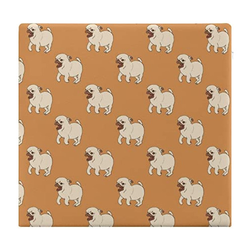Pug Puppies Pattern Seat Cushion With Memory Foam Breathable